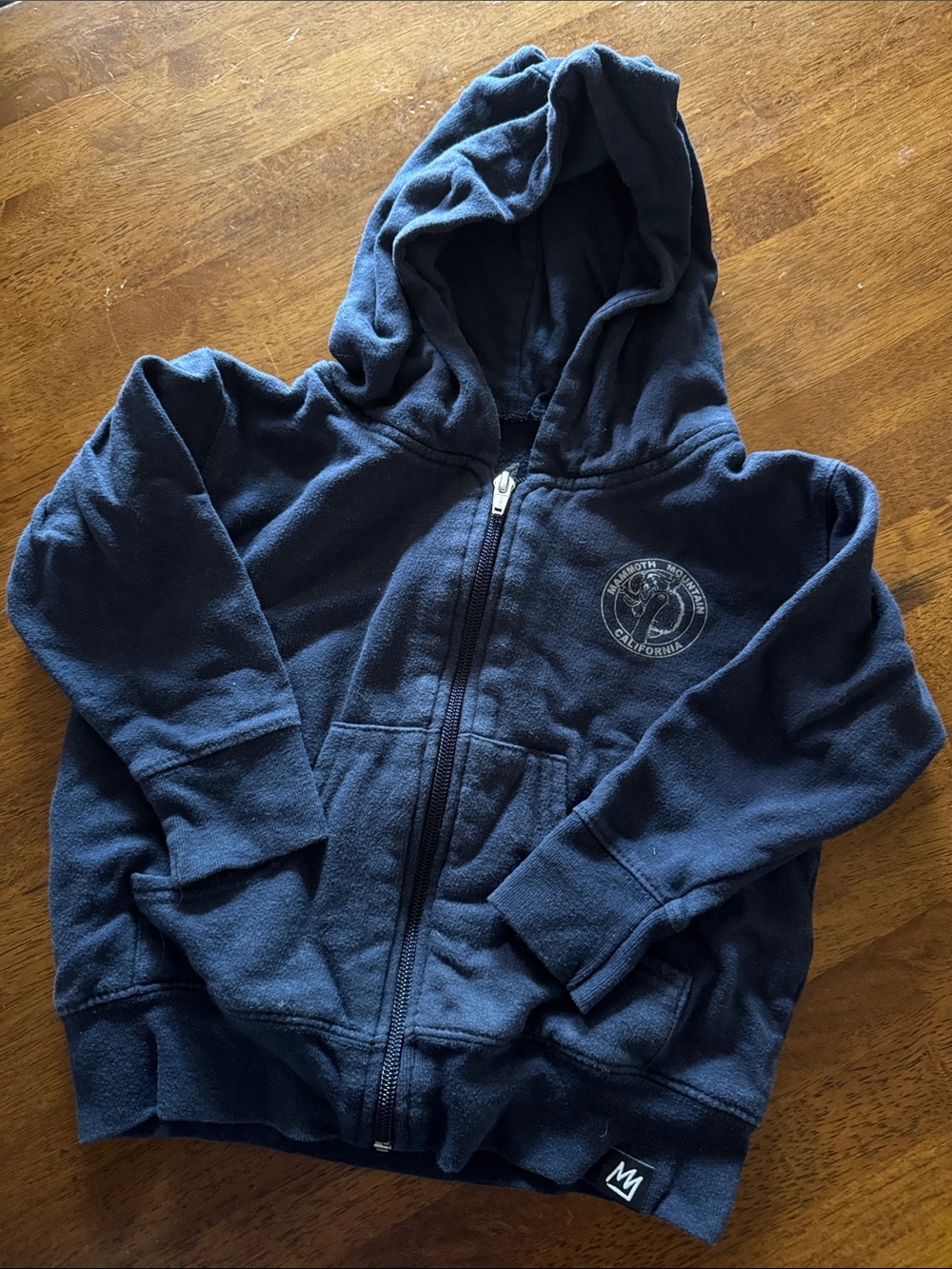 Kids Navy Mammoth Mountain Zip-Up Hoodie Sweatshirt